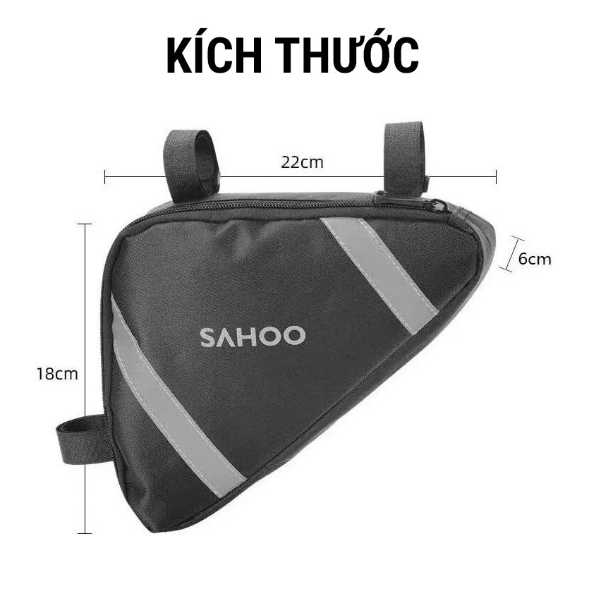 Túi tam giác gắn sườn sau xe đạp Sahoo Essential Frame Bag 5 tui suon truoc xe dap sahoo essential frame bag 5 Túi tam giác gắn sườn sau xe đạp Sahoo Essential Frame Bag - YCB.vn