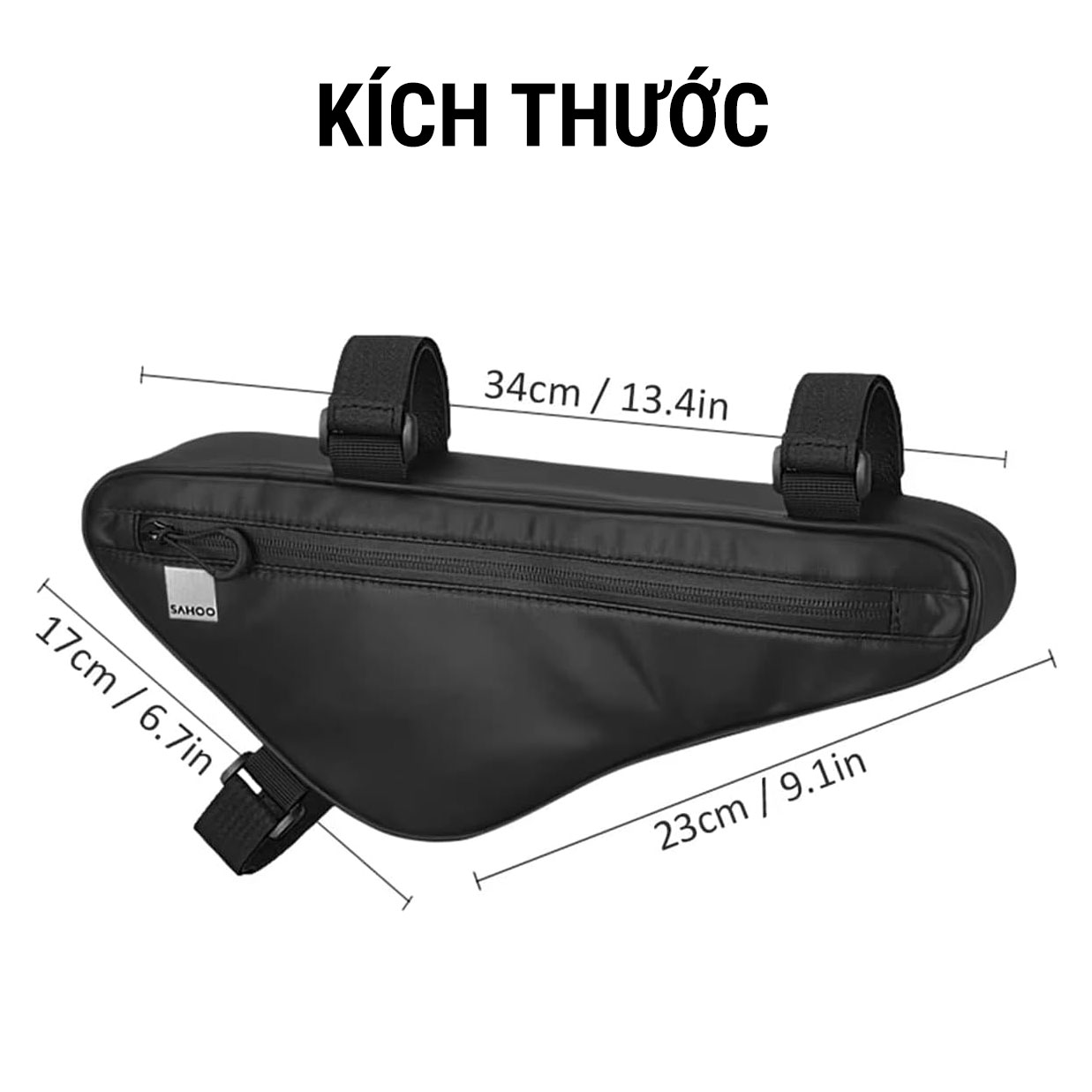 tui xe dap sahoo essential frame bag front 6 Túi tam giác gắn sườn trước xe đạp Sahoo Essential Frame Bag, Front - YCB.vn